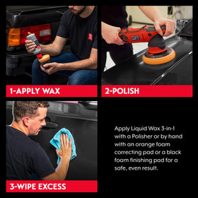 Griot's Garage used with orbital polisher showing effective swirl reduction and polish results
