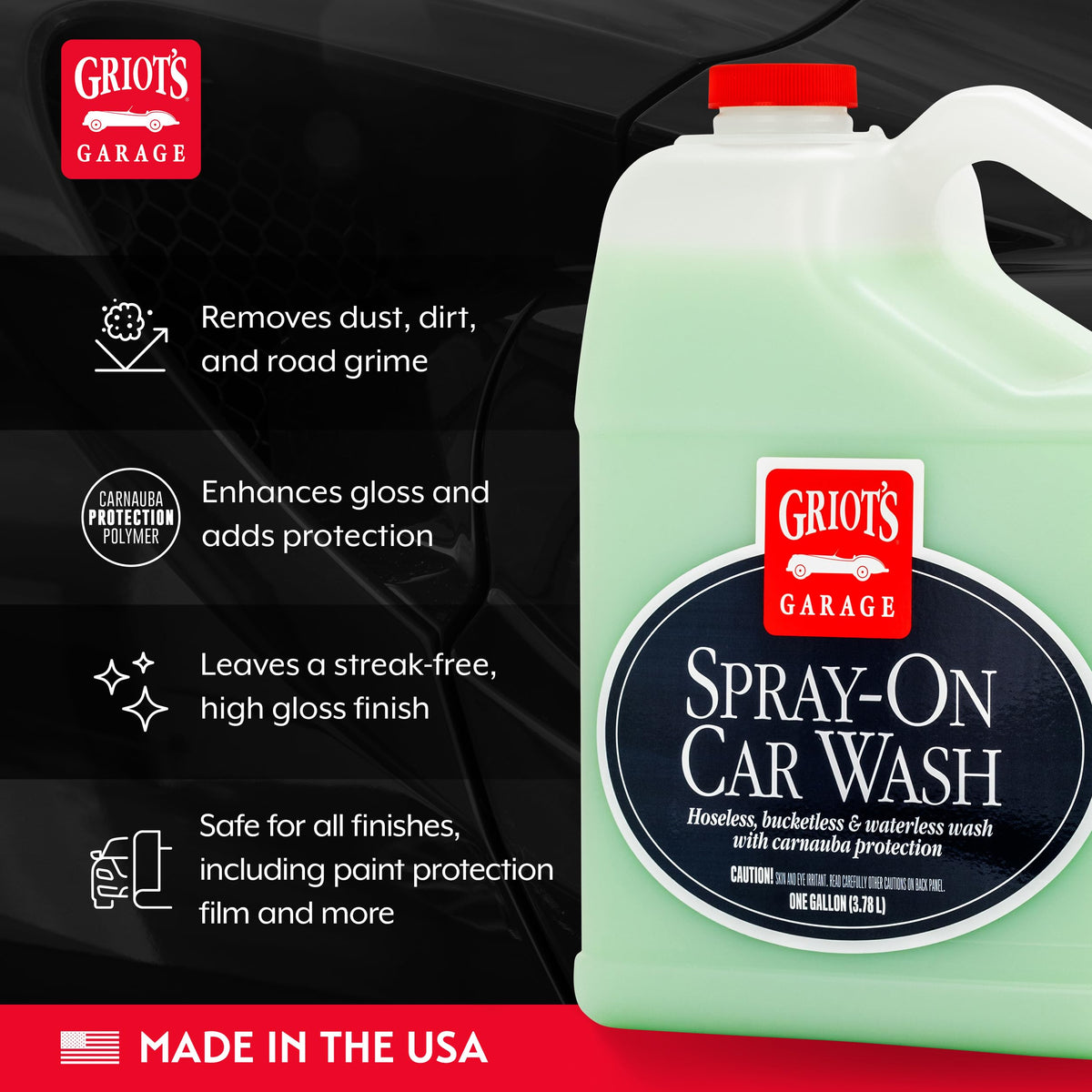 Griot's Garage being wiped with microfiber towel for scratch-free cleaning