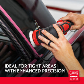 Griot's Garage pad used by hand on tight area showing precise control benefit