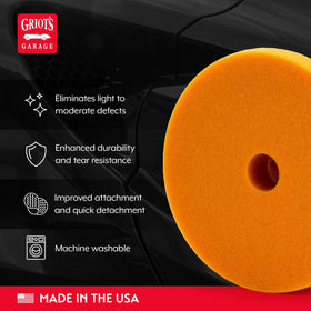 Griot's Garage pad mounted on backing plate ensuring secure attachment