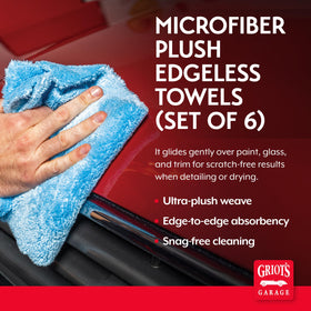 Griot's Garage close-up of 470 GSM plush microfiber texture for gentle polishing