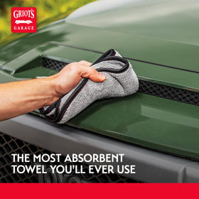 Griot's Garage towel removing wax residue for a cleaner finish