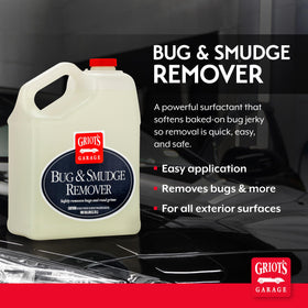 Griot's Garage label close-up highlighting usage details and safe-surface benefit