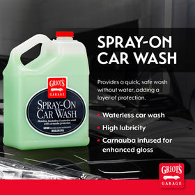 Griot's Garage spray mist on car panel demonstrating easy application and coverage