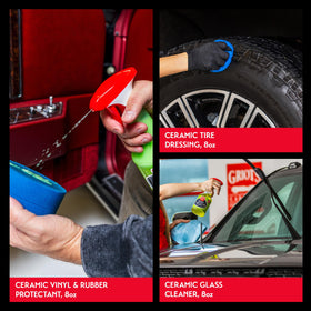 Griot's Garage tire dressing on wheel delivering a durable satin finish