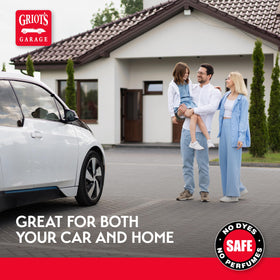 Griot's Garage cleaning vinyl next to carpet for versatile surface compatibility benefit