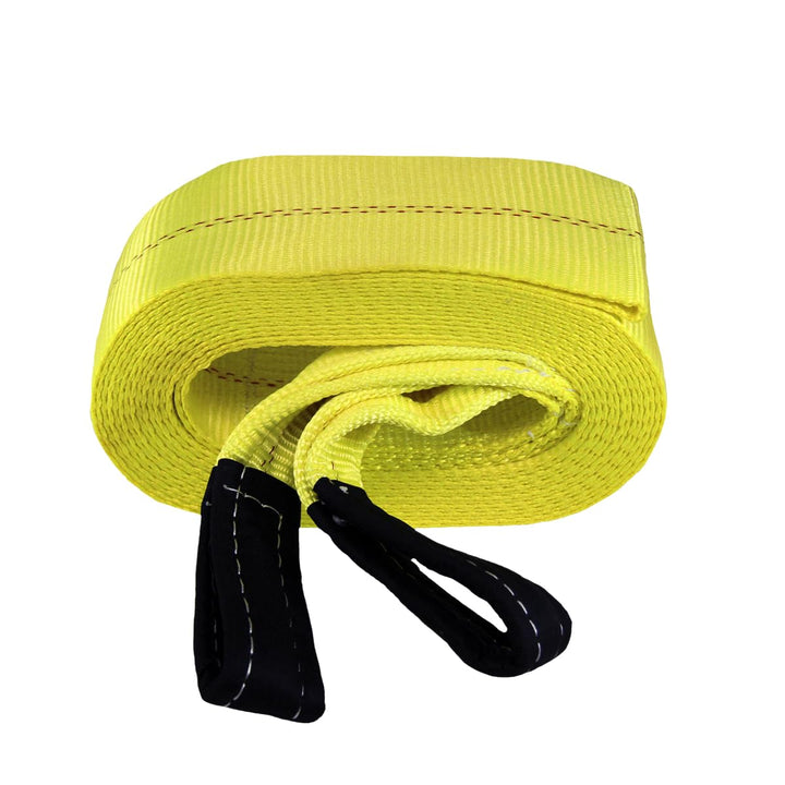 GRIP Grand Rapids tow strap flat lay with reinforced loops showing secure attachment benefit