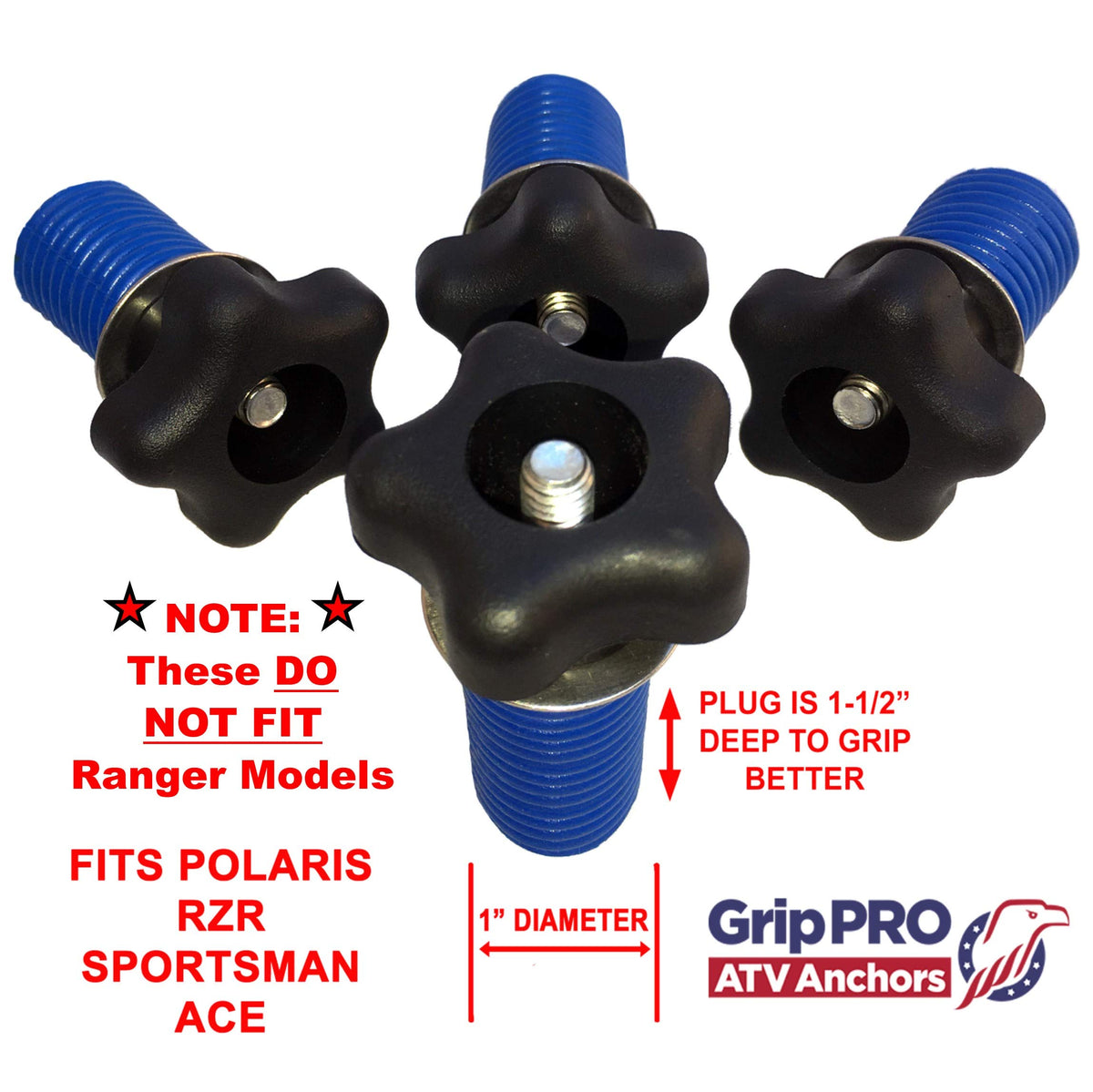 Grip PRO close-up of threaded knob demonstrating easy hand-tightening advantage