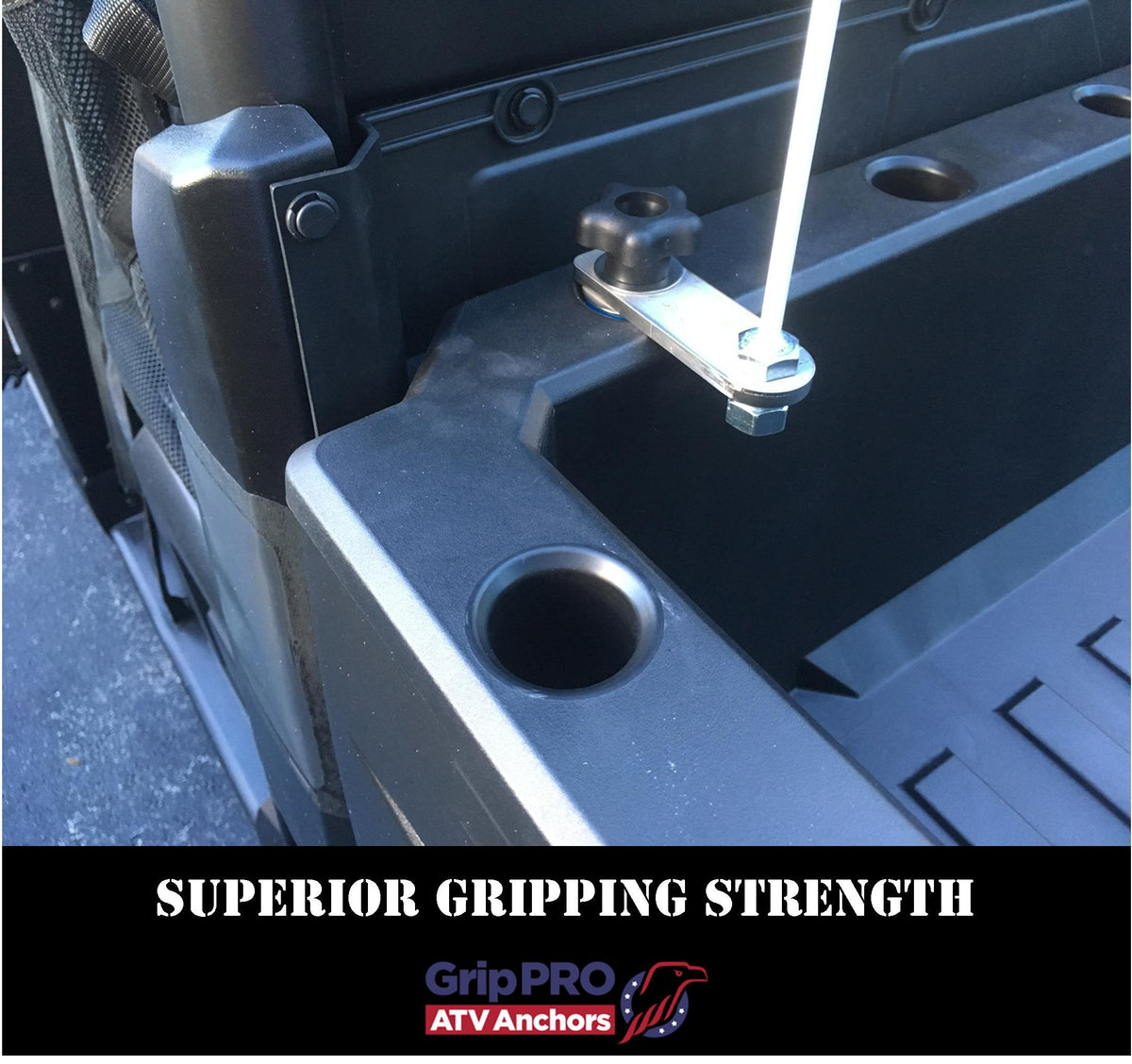 Grip PRO mounted in Lock & Ride hole illustrating correct fitment