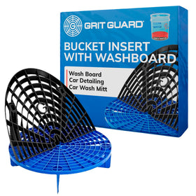 Grit Guard front view showing black blue combo and fit benefit