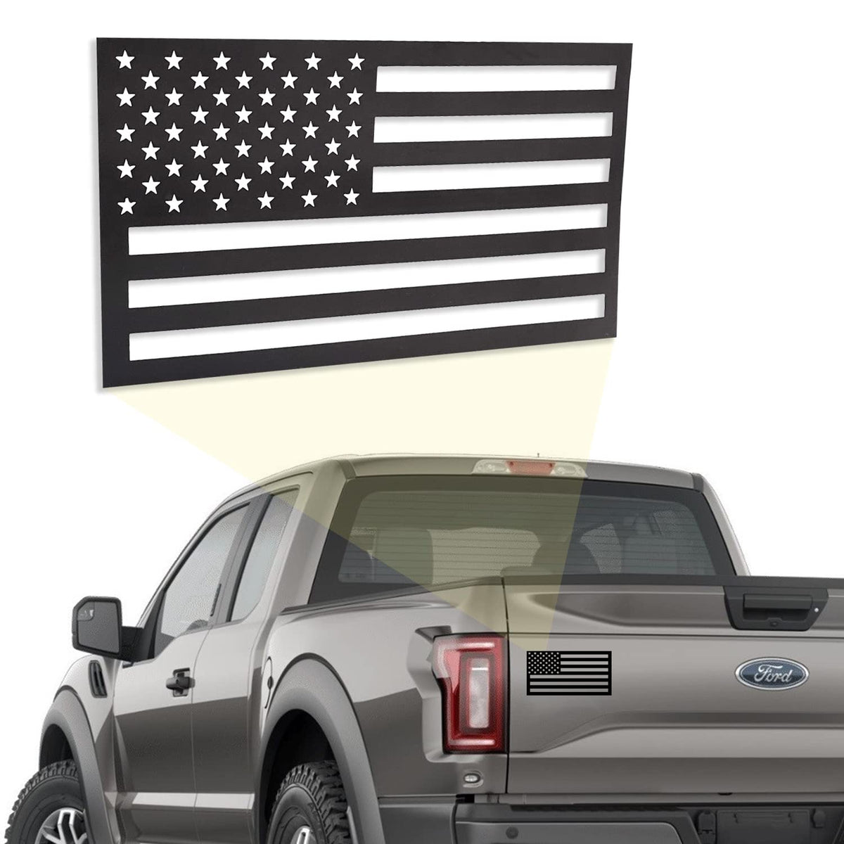 GRIT KULTURE front view of 3-pack flag magnets showing bold colors and large size
