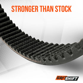 GritShift close-up of belt tooth profile for smoother power transfer