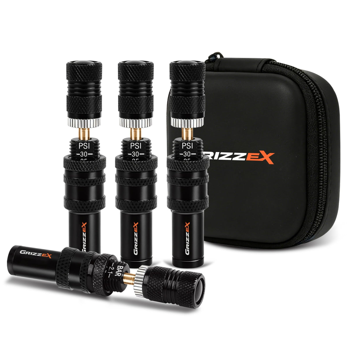 GRIZZEX front packaging showing complete 4-pack kit and case for quick grab-and-go