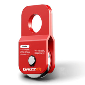 GRIZZEX snatch block front view showing robust body and visible benefits