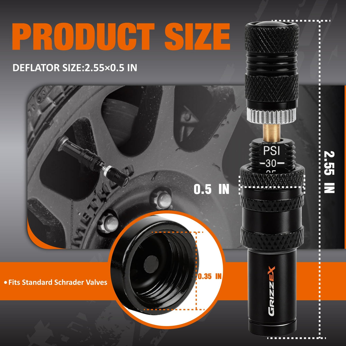 GRIZZEX nickel-plated brass close-up showing durable threads and corrosion resistance