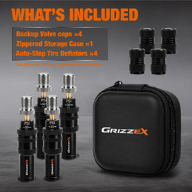 GRIZZEX on vehicle in trail setting illustrating faster trail prep and consistent pressures