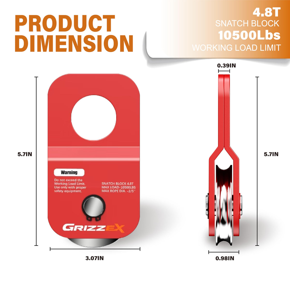 GRIZZEX red finish detail showing corrosion protection benefit