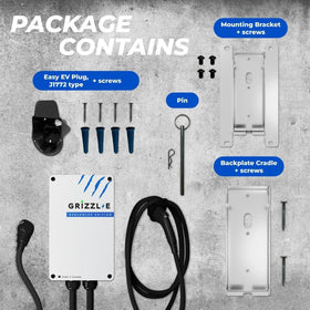 Grizzl-E Avalanche next to toolbox for scale to show compact footprint and easy placement