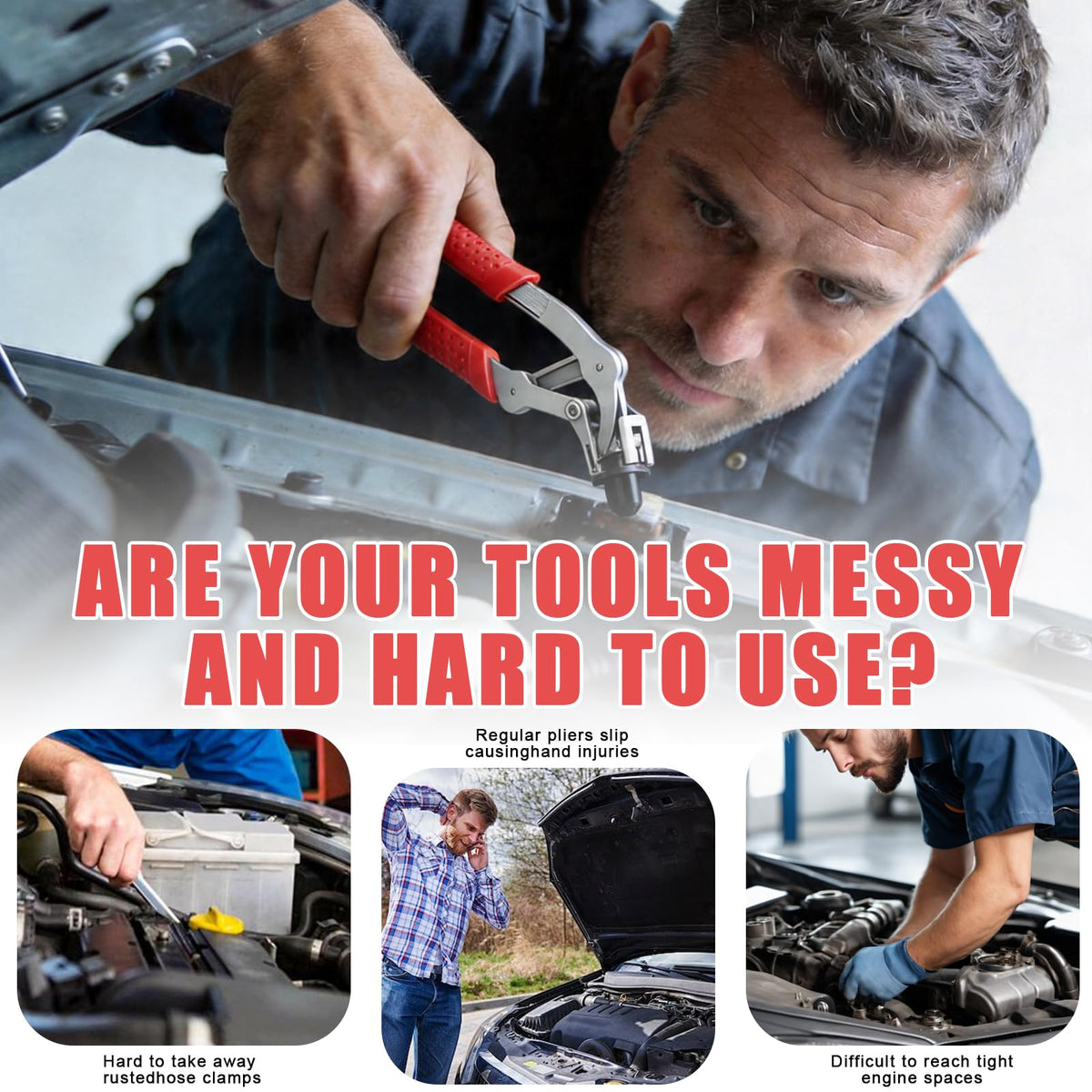 groword tools in use removing a bumper fastener showing leverage and durability