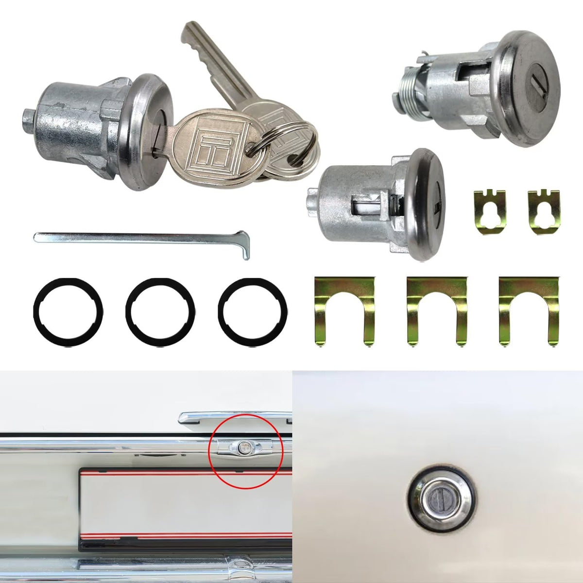 GruDawu lock kit components arranged clearly for easy inventory check