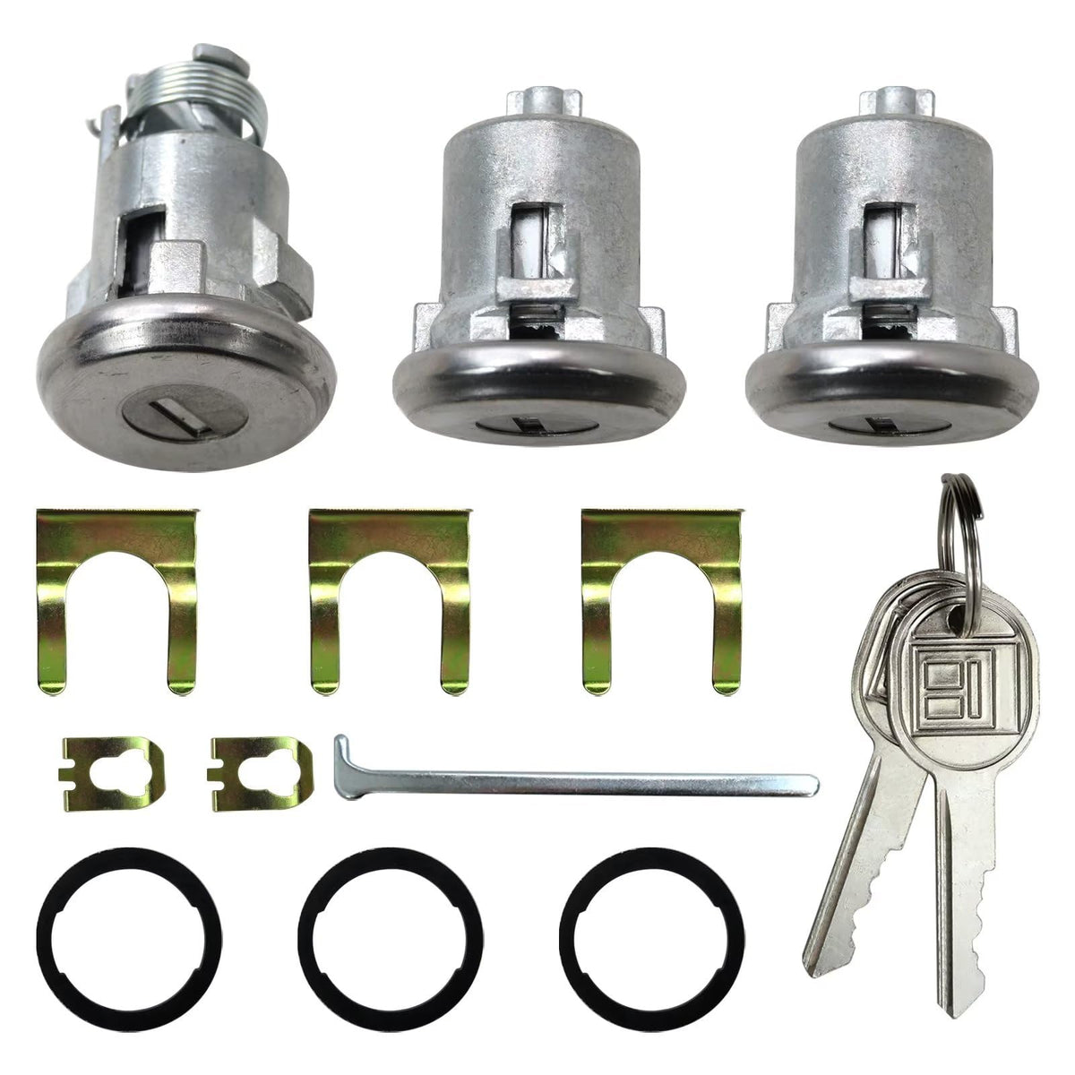 GruDawu lock cylinder next to ruler showing accurate size for fitment