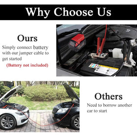 GRZWAYS lifestyle roadside jump-start scene showing reliable emergency use