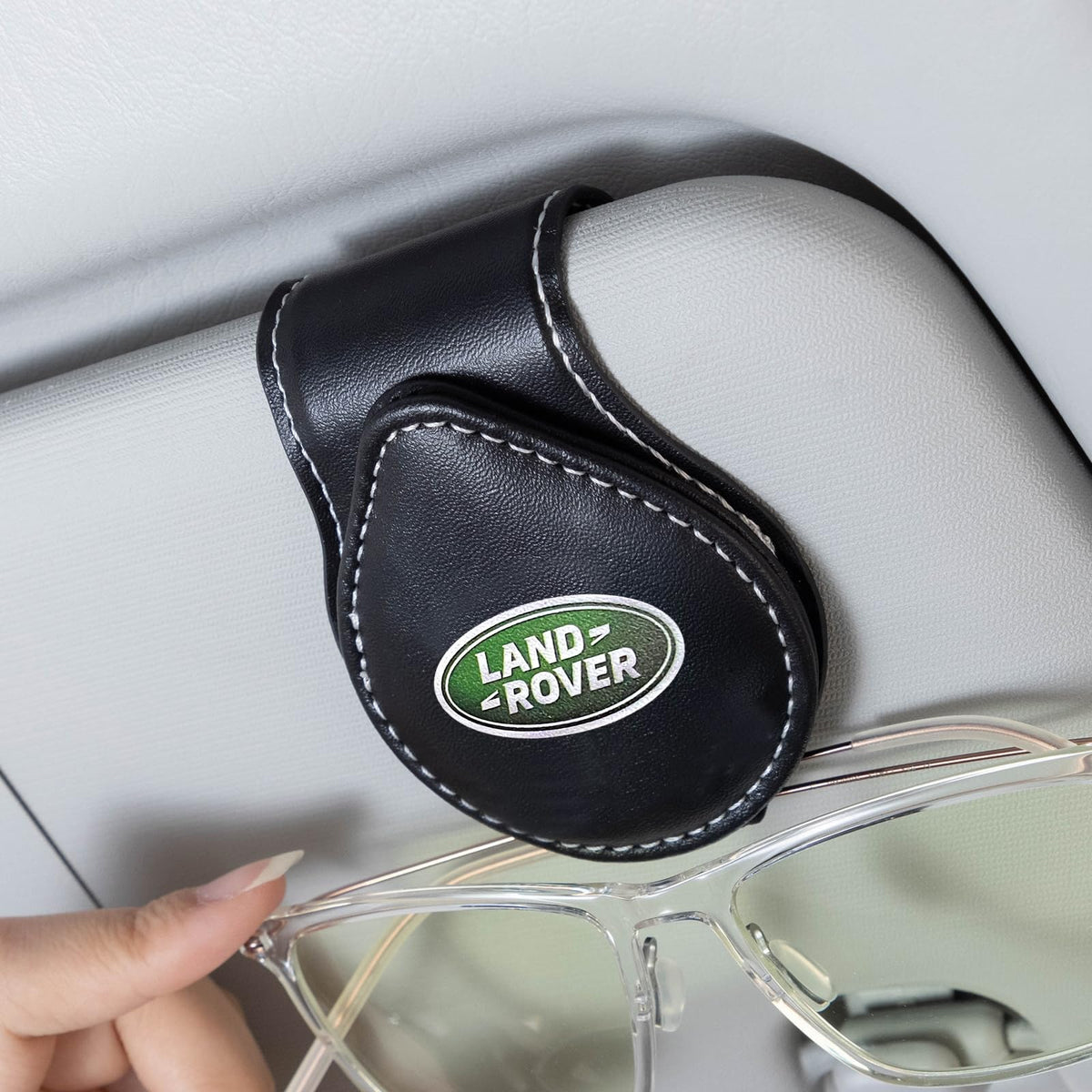 GshionLyfe front view visor clip showing sleek black finish and secure grip benefit