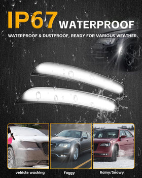GSOWO LED strip illuminated at night showing brighter visibility improvement