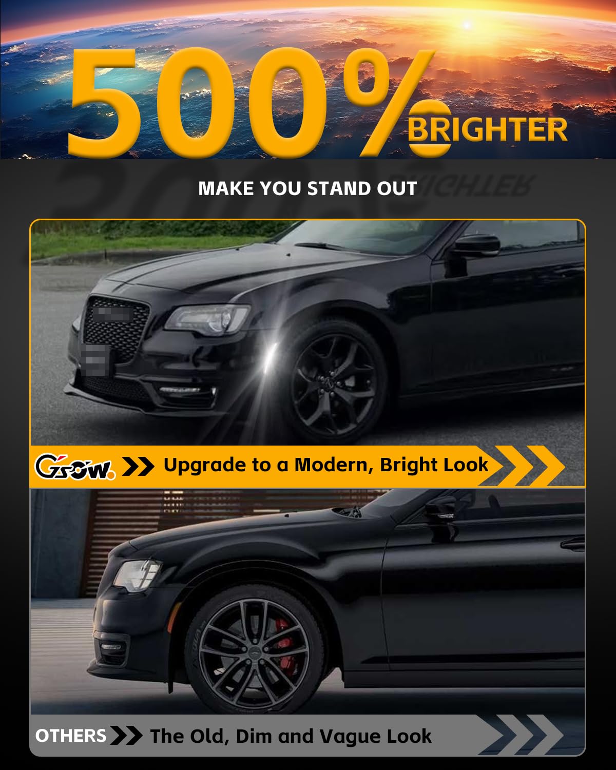 GSOWO rear bumper marker front view highlighting smooth finish and modern look