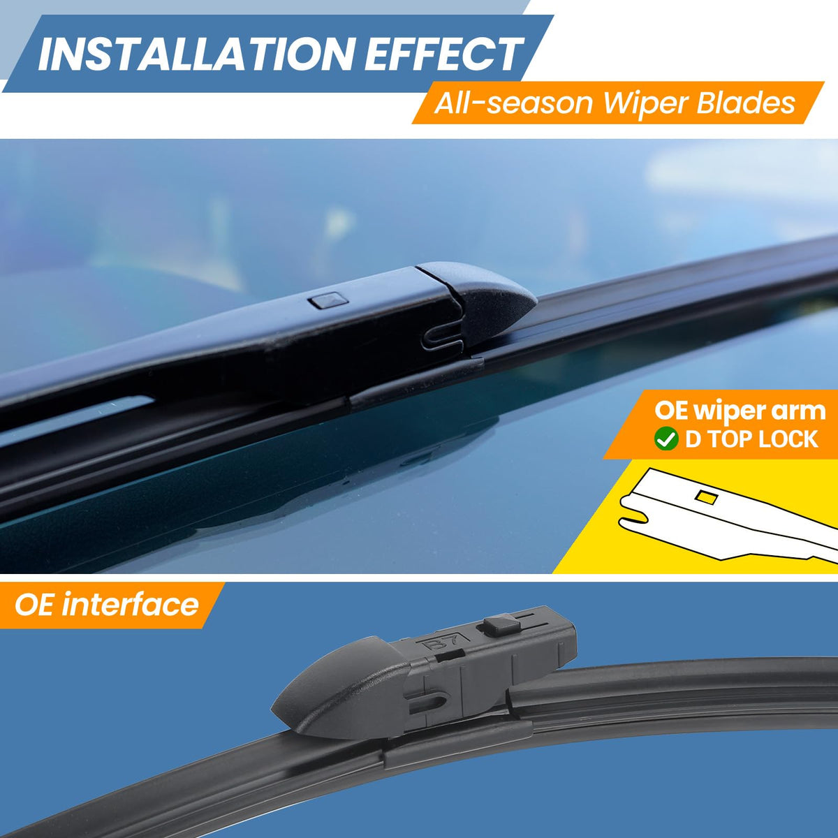 GSPSCN 26-inch front blade close-up showing clean wipe performance