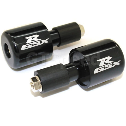GT-Speed front view bar end plugs on motorcycle showing fit and OEM-style finish benefit