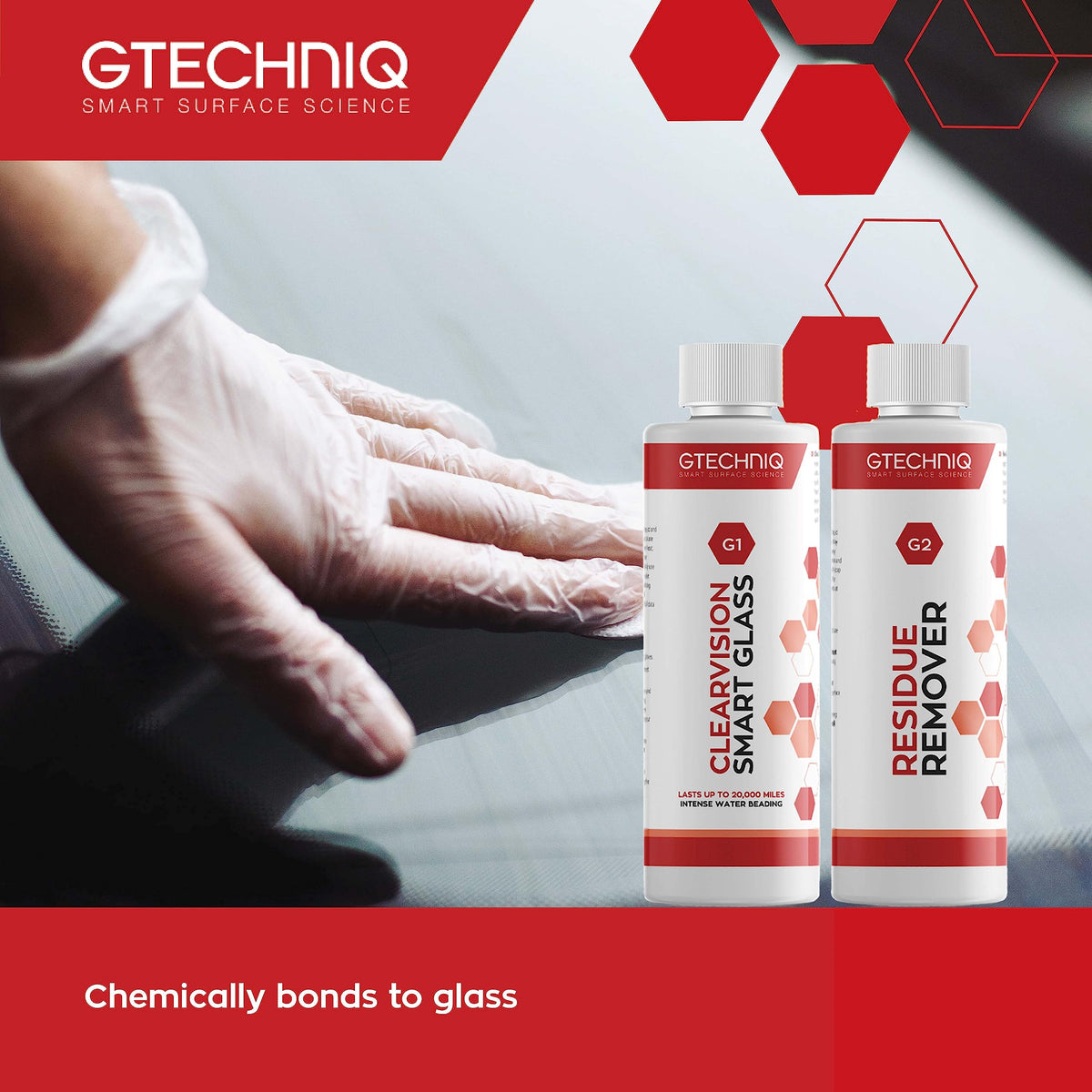 Gtechniq applied with microfiber cloth showing easy, streak-free finish