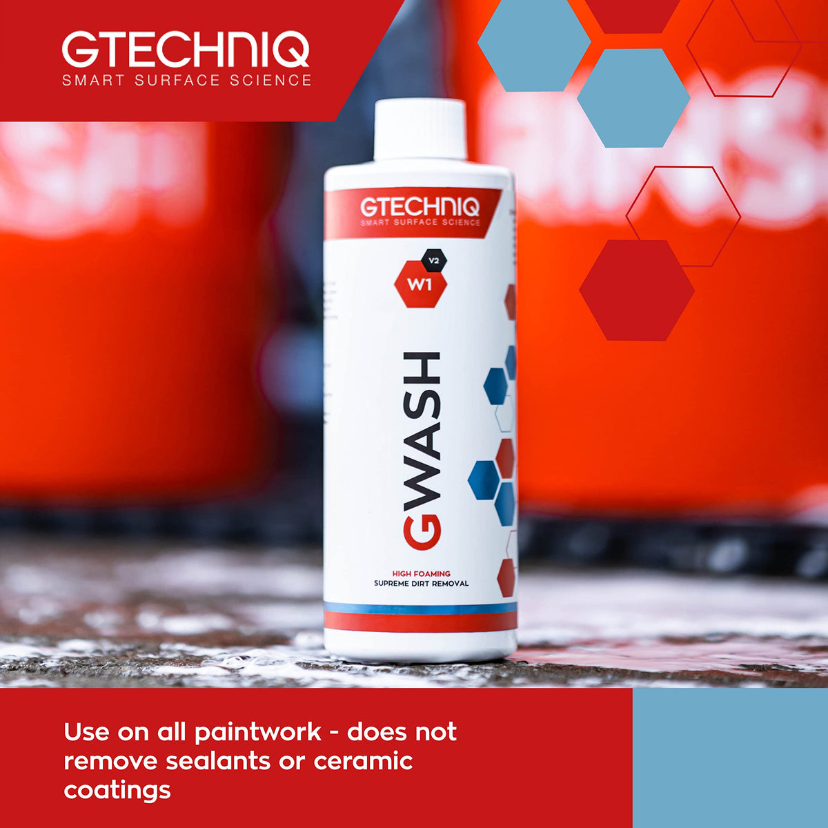 Gtechniq bottle beside common items to show 1L scale for dosing clarity