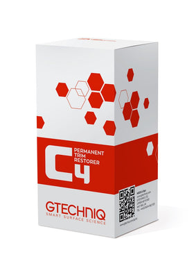 Gtechniq C4 front packaging showing bottle and applicator, clear brand protection