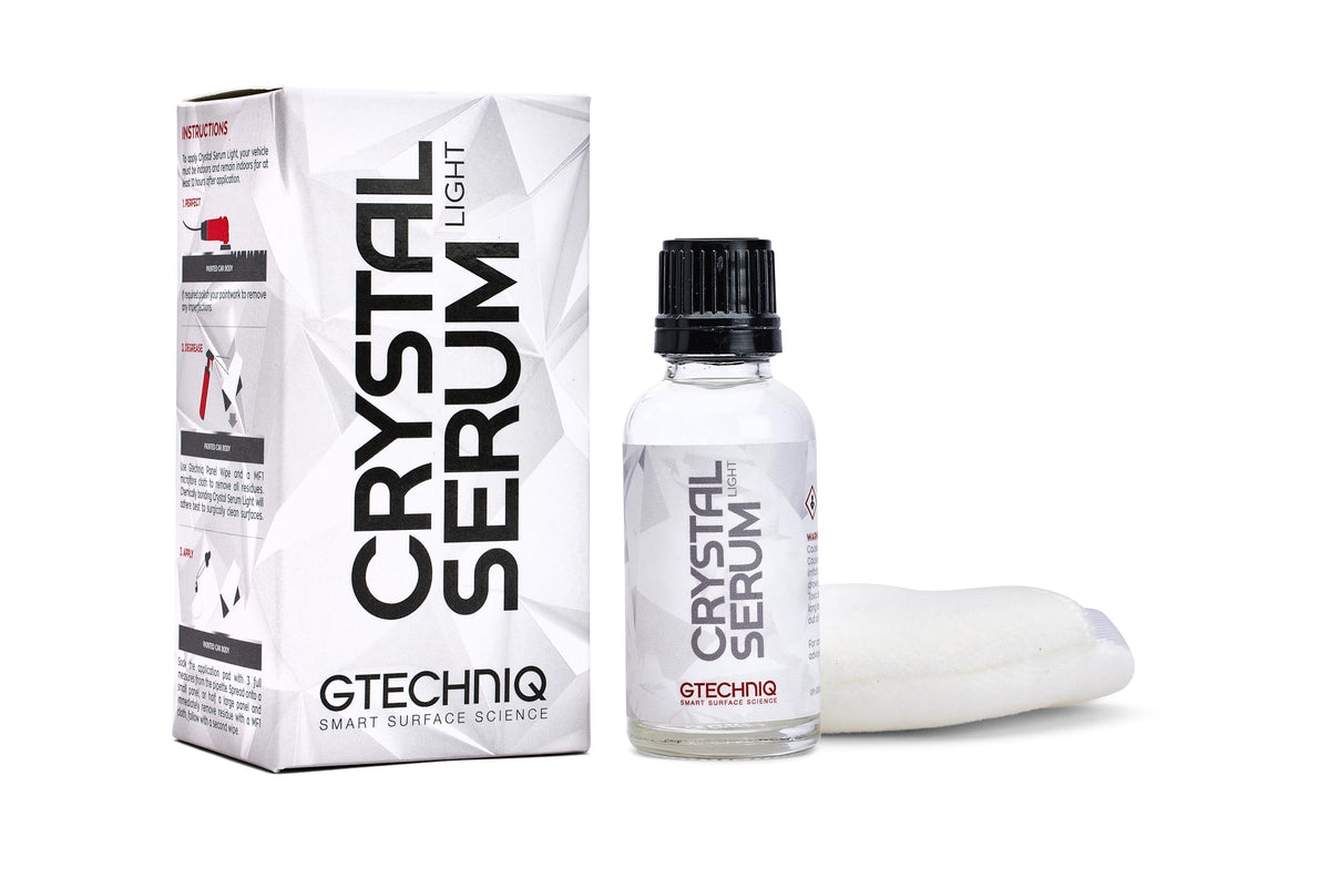 Gtechniq bottle front view showing product branding and professional packaging benefit