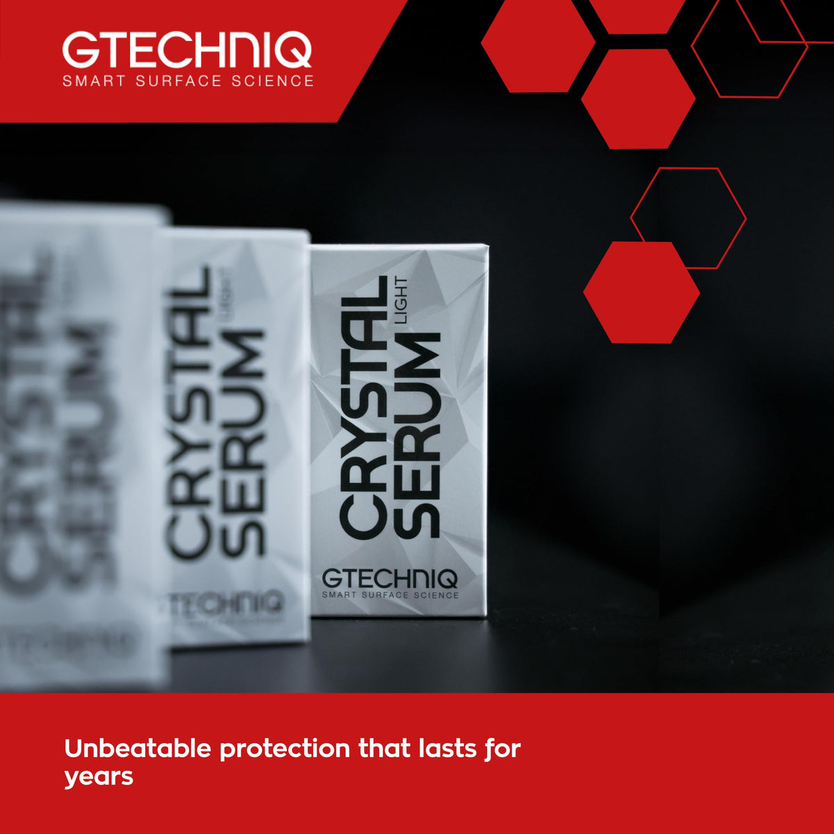 Gtechniq close-up on coated paint highlighting deep gloss and reduced swirl visibility