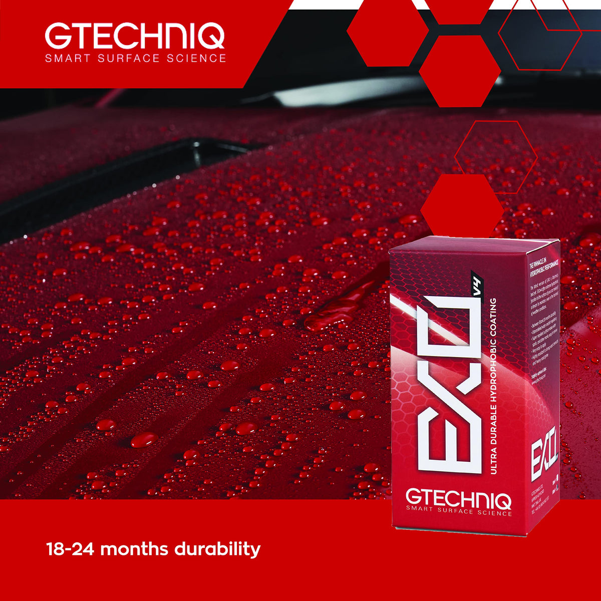 Gtechniq EXO Crystal being wiped onto a paint panel showing easy application advantage