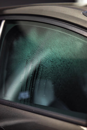 Gtechniq G5 treated versus untreated glass comparison showing clearer view