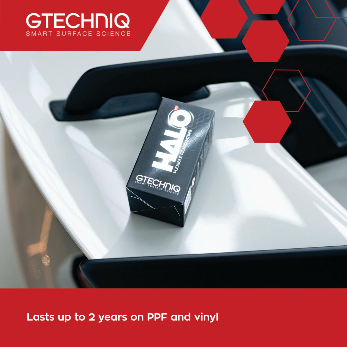 Gtechniq Halo being applied with a microfiber cloth, demonstrating easy application