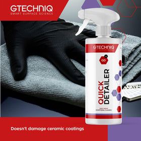 Gtechniq texture close-up of liquid on cloth showing smooth application benefit