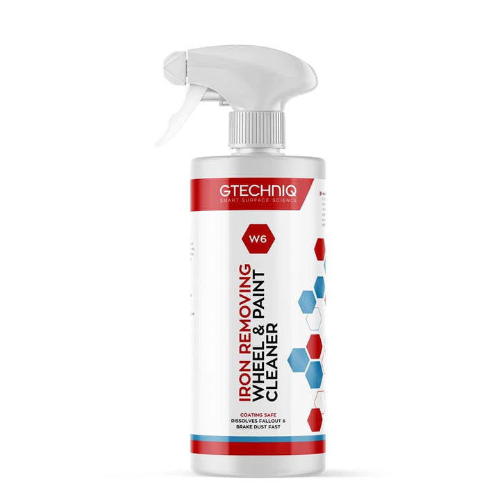 Gtechniq W6 spray bottle front view showing product branding and clarity benefit