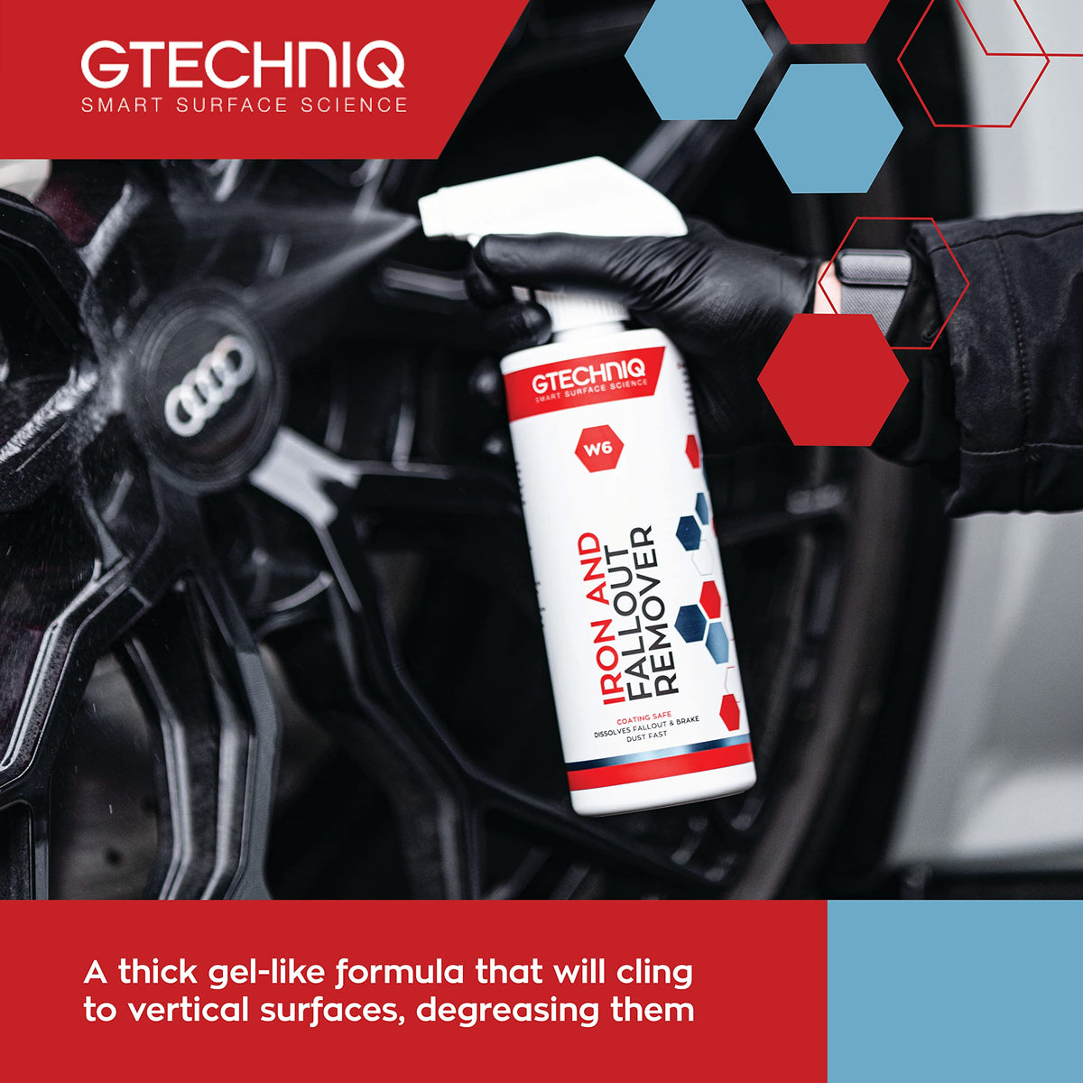 Gtechniq W6 included in a car detailing kit showing professional results
