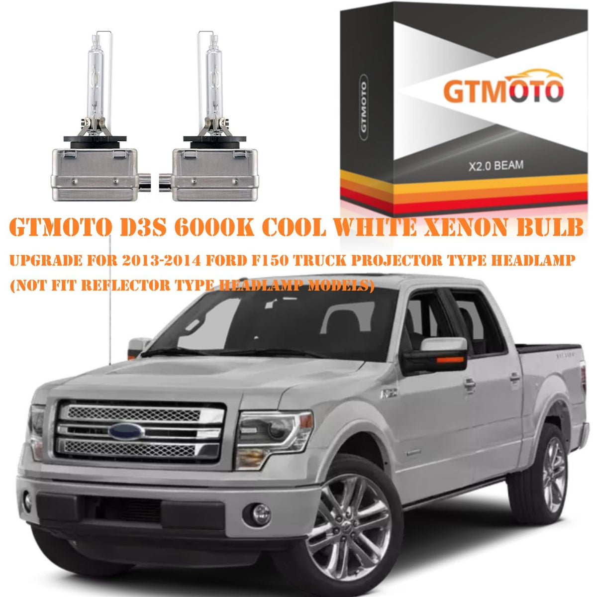 GTMOTO bright 6000K beam on dark road showing improved nighttime visibility