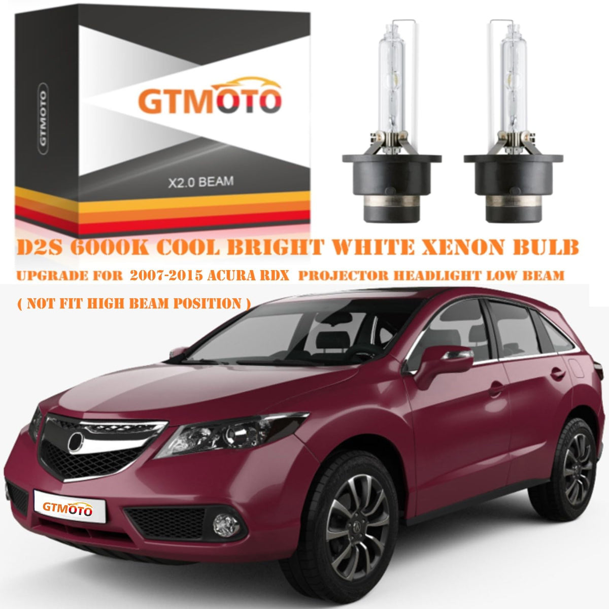 GTMOTO nighttime beam pattern demonstrating improved forward visibility