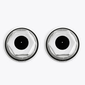 gtpartes front view of two oil bath caps showing fit and finish benefit