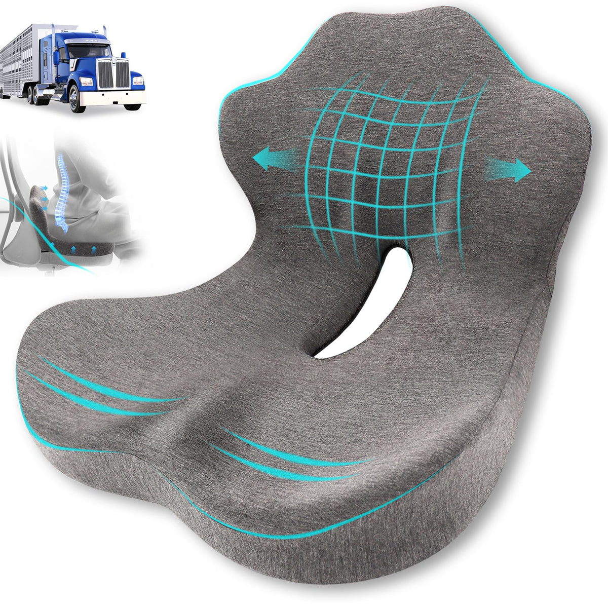 GtuiBugt front view showing full seat cushion for improved comfort