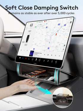 Guaiblue open compartment with phone and keys demonstrating organized storage benefit