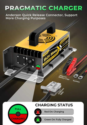 Guanlan charger installed in an RV electrical bay showing ready use on trips
