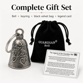 Guardian Bell held in hand showing size and solid pewter feel benefit