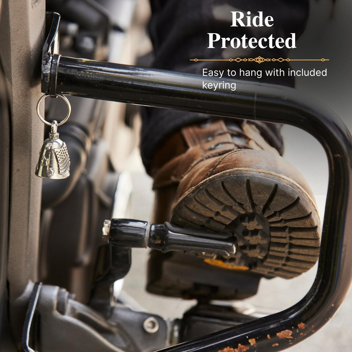 Guardian Bell side profile illustrating compact shape and snag-free design benefit
